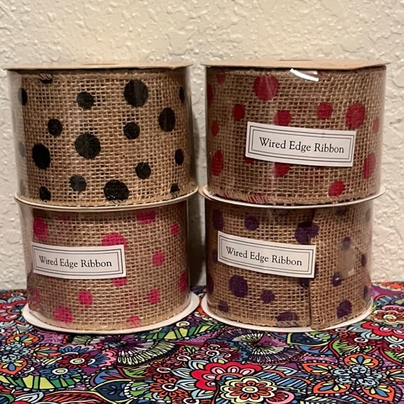 Assortment of 9 ribbons, all new in their plastic packaging, all Hobby Lobby. - Picture 2 of 4